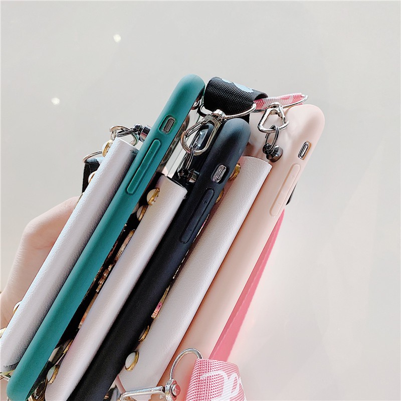 Ốp Điện Thoại Da Dạng Ví Hình Ong Có Dây Đeo Chéo Cho iphone 13 12 11 pro max 7 8 plus x xr xs max 12 pro