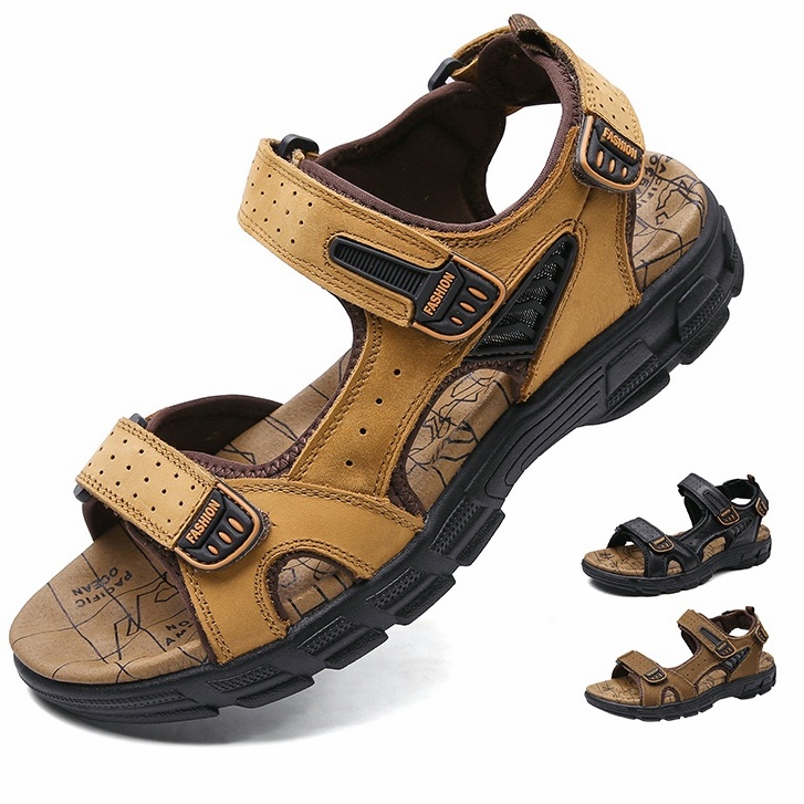 Giày Sandal Đế Bằng Chống Trượt Trọng Lượng Nhẹ Thời Trang Mùa Hè Dành Cho Nam