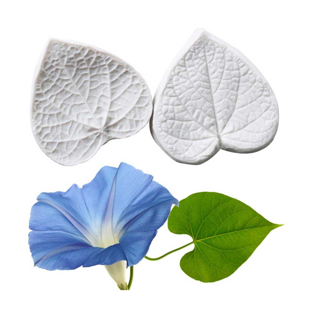 Morning Glory Leaves Silicone Mold Fondant Mold Gumpaste Molds Sugarcraft