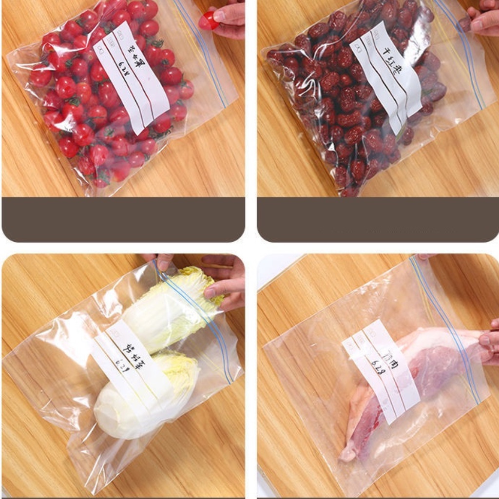 Túi bảo quản thực phẩm/ túi zip có khóa kép bảo quản thực phẩm tươi sống / rau củ quả nhiều size đa năng