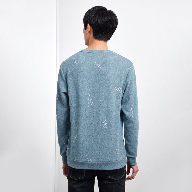 Áo Thun Nam Dài Tay HLA Floral Yarn Jacquard Long Sleeve T-shirt | BigBuy360 - bigbuy360.vn