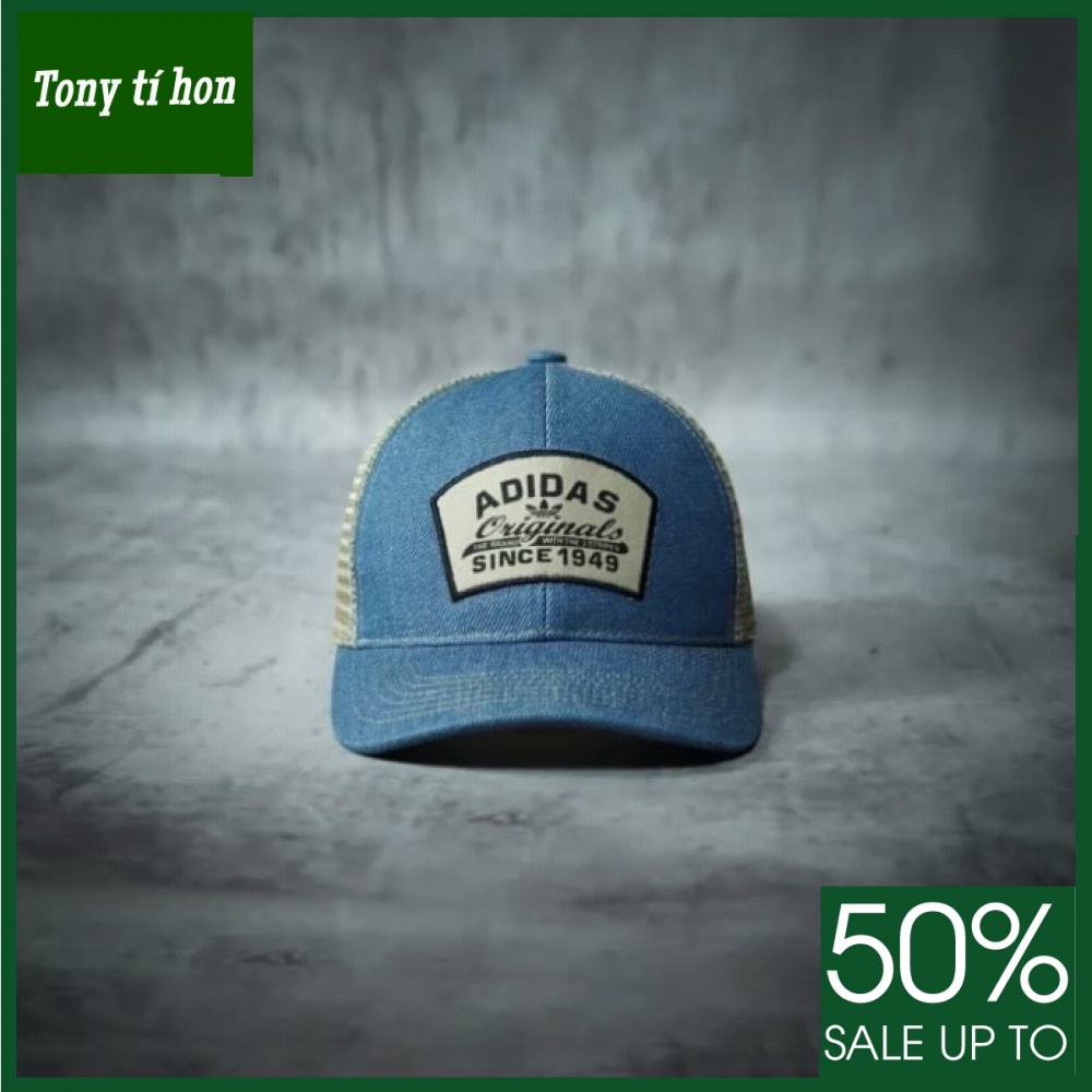 Tony tí hon_ tặng quà khi mua_ Mũ nón kết lưỡi trai nam nữ A.di.das Originals xanh lưới vàng nâu cao cấp