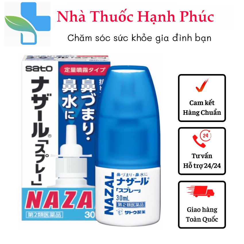 [Hàng Nội Địa] Xịt mũi Nazal Nhật Bản 30ml - Xịt Ngạt Mũi, Sổ Mũi, Xoang