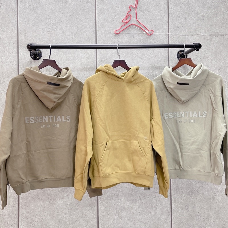 ⚡️[Hight Quality] - Áo Fear of God Essentials Pull-Over Hoodie (SS21) Amber/Pistachio/Harvest , áo hoodie FOG ESSENTIALS