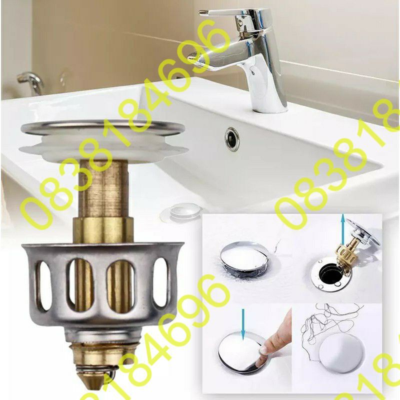 Xả lavabo linh kiện nhấn,Nút nhấn thay thế phụ kiện bộ xả nhấn lavabo inox 304,Nút nhấn bộ xả bồn rửa mặt lavabo