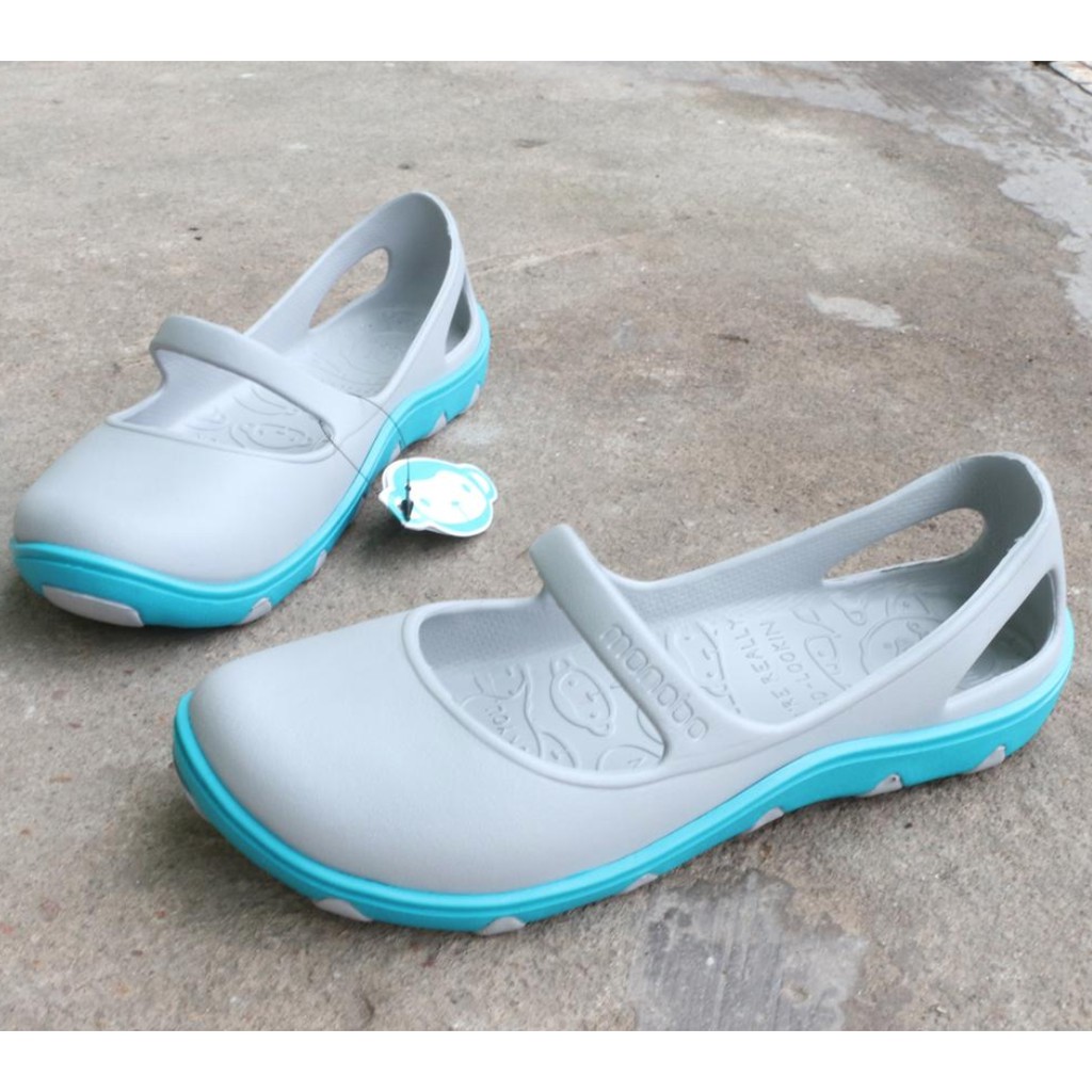 Giày Thái Lan nữ Monobo Tammy – Xám xanh - Giày Nhựa Chuyên Dụng Đi Mưa Thời Trang, Chống Trơn Trượt - TB-G-TM-XX