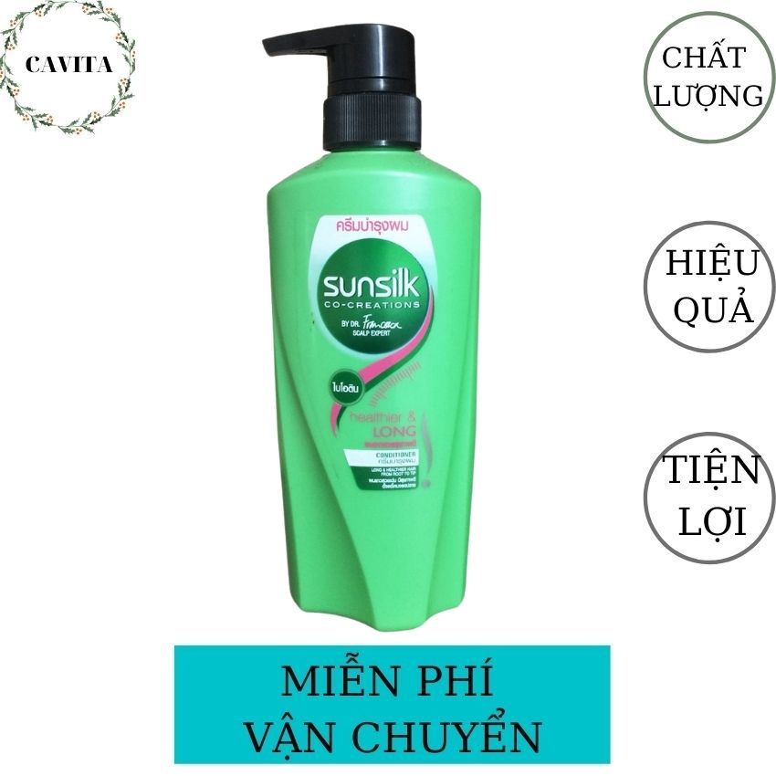 Dầu Gội Sunsilk Mềm Mượt 400ml-450ml Thái Lan CAVITA giúp nuôi dưỡng tóc dài, dày, óng mượt suốt ngày dài