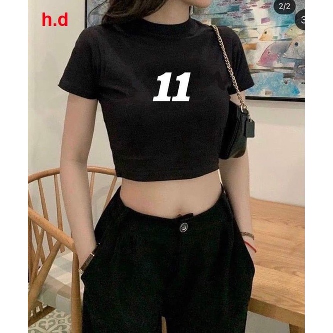 Áo croptop bo số 11 HD12