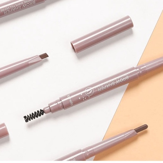 Chì Kẻ Mày 2 Đầu LAMEILA Vỏ Tím Nude  - Bút Kẻ Chân Mày Hàng Nội Địa Trung🍀 Clovershop68 🍀