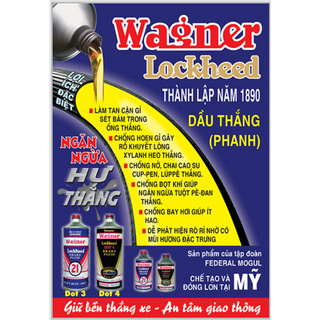 [Dầu thắng DOT3] Wagner Lockheed DOT 3 (Wagner 21) 350ml / 946ml