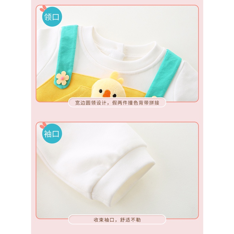 Áo Liền Quần Tam Giác Dễ Thương Thời Trang Mùa Xuân 2901 2278 Cho Bé Gái 0-2 Tuổi