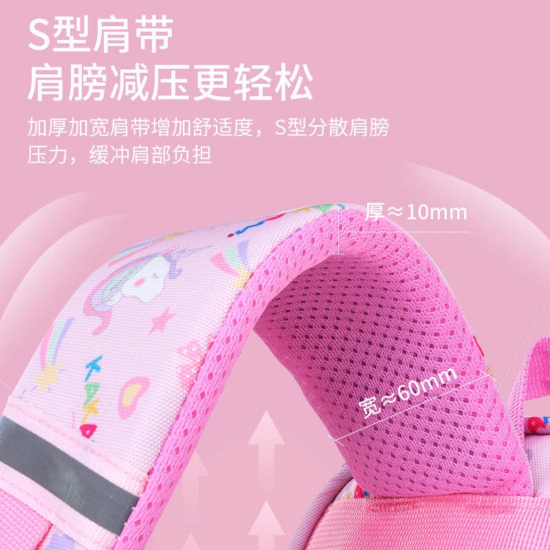 Túi đi học 。Ba lô trẻ em 。 Ba lô đi học họa tiết công chúa xinh xắn dành cho bé gái lớp 1-3-6 6-12 tuổi