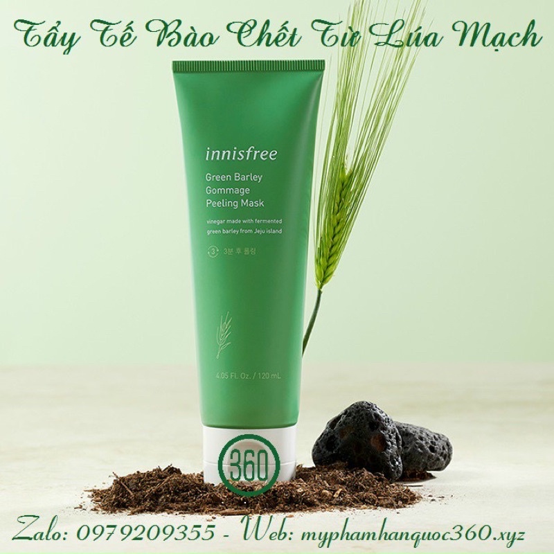tẩy tế bào chết mặt innisfree lúa mạch