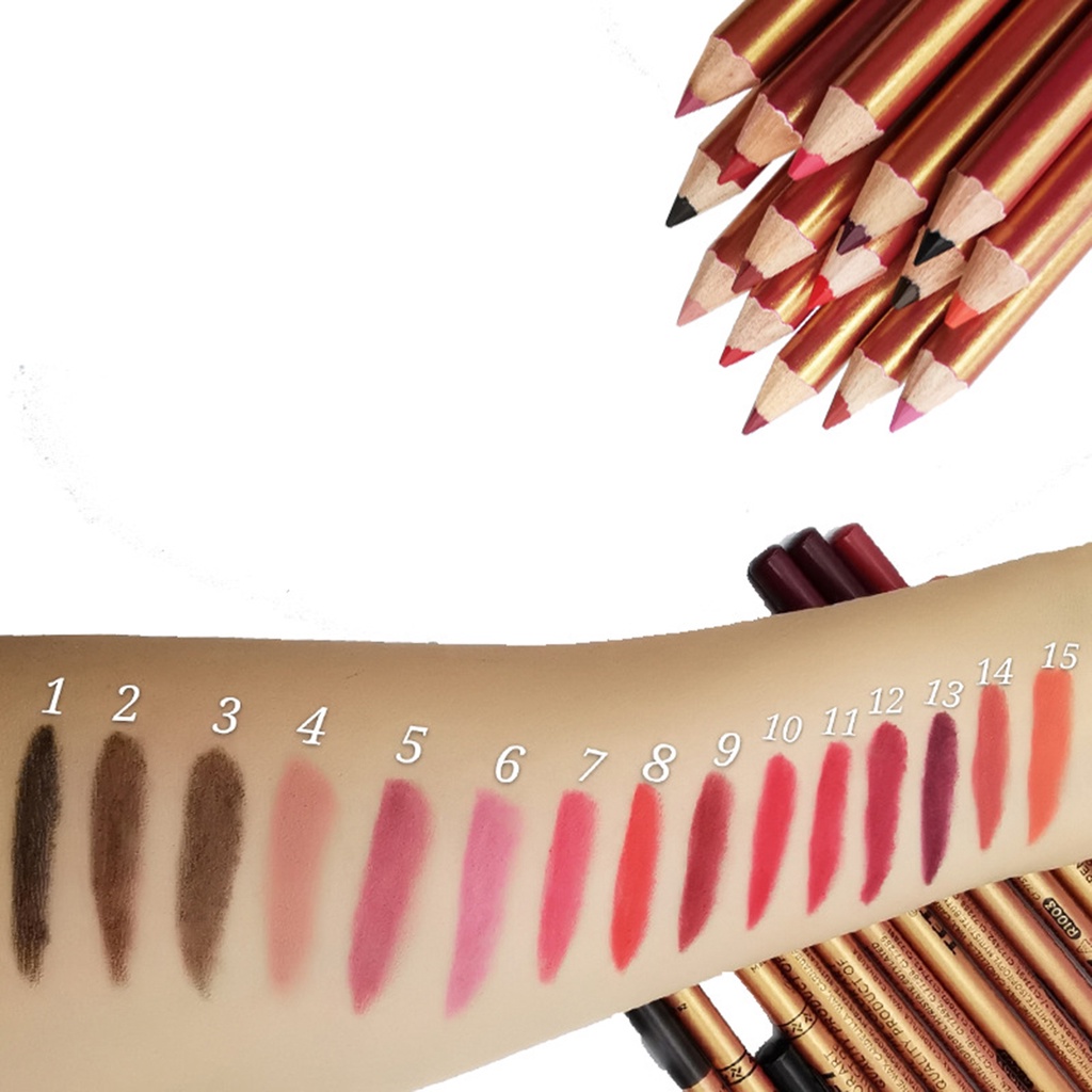 Bút Kẻ Viền Môi Màu Lì Chống Thấm Nước Lâu Trôi Không Dính