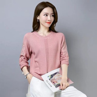 Áo Len Dệt Kim Thêu Tay Ren BY4430