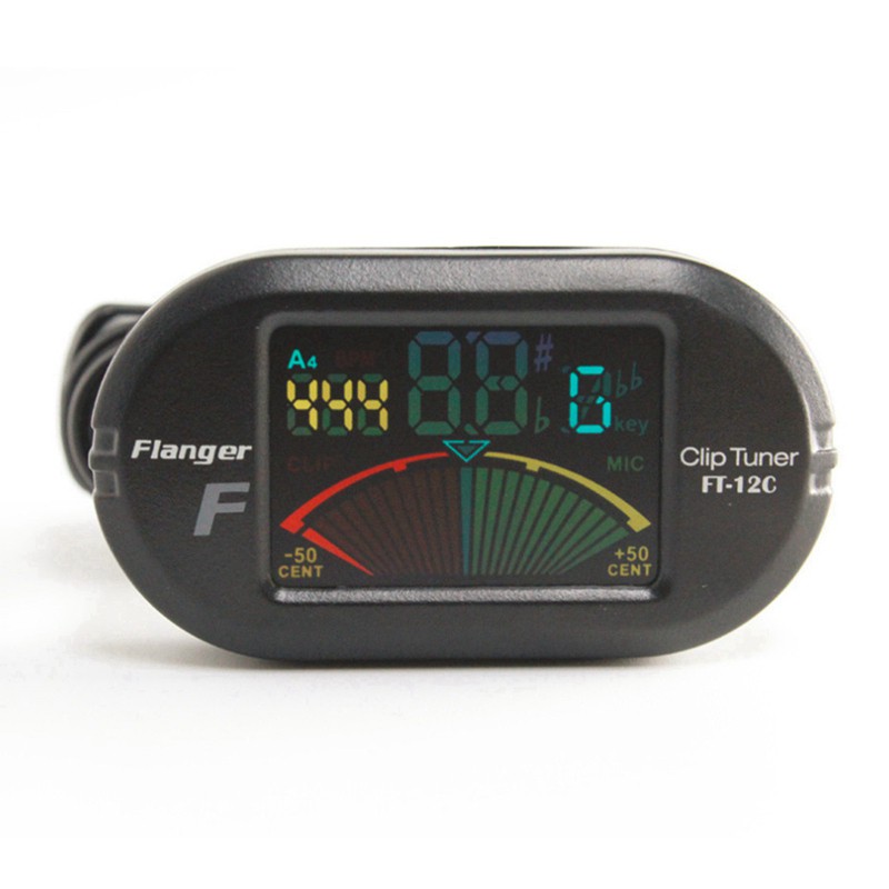 Flanger Color Screen Guitar Tuner Digital Tuner with Clip on Design for Guitar FT-12C