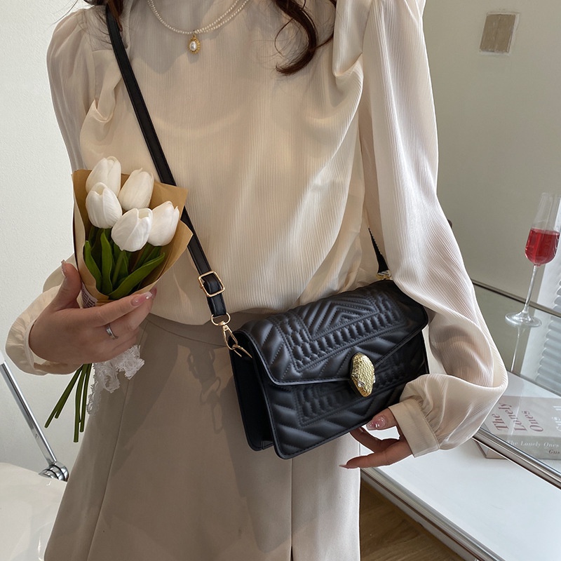 IELGY Túi Đeo Chéo Hình Vuông Màu Trơn Khóa Nam Châm Thời Trang Cho Nữ