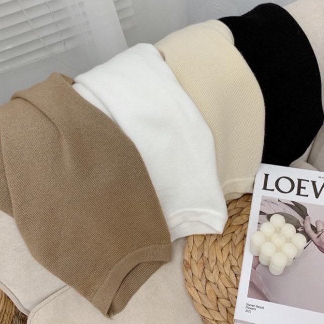 Áo len trơn basic cổ tròn LYRA, chất len mịn dáng suông dễ mix đồ-VSYAL0027