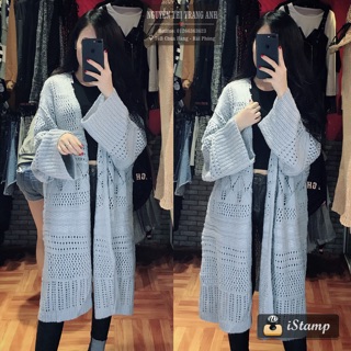 Áo Cardigan Len dáng dài (Hình Thật ) 