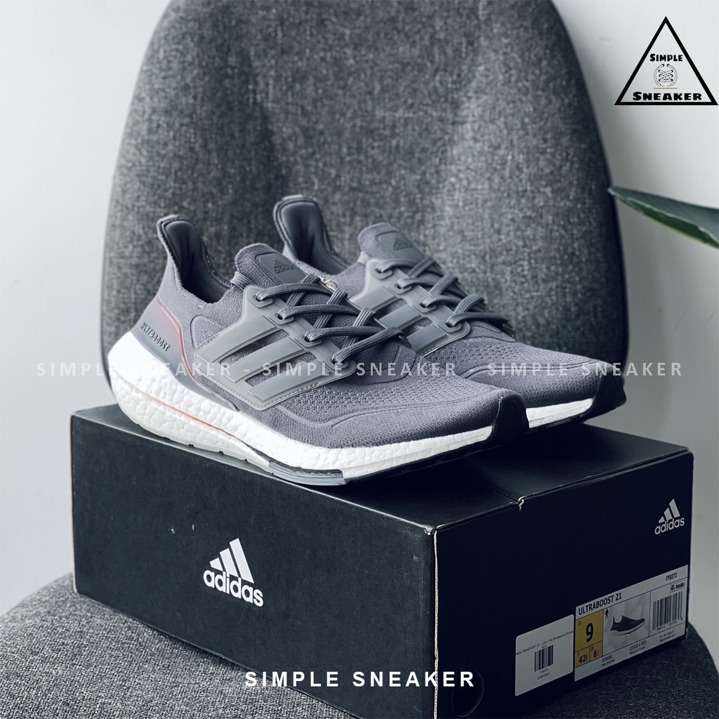 Giày Adidas Ultraboost 21 Screaming Orange Chính Hãng💙SIMPLE SNEAKER💙Giày Chạy Bộ Ultra Boost 21 Màu Đen Thể Thao Nam Nữ