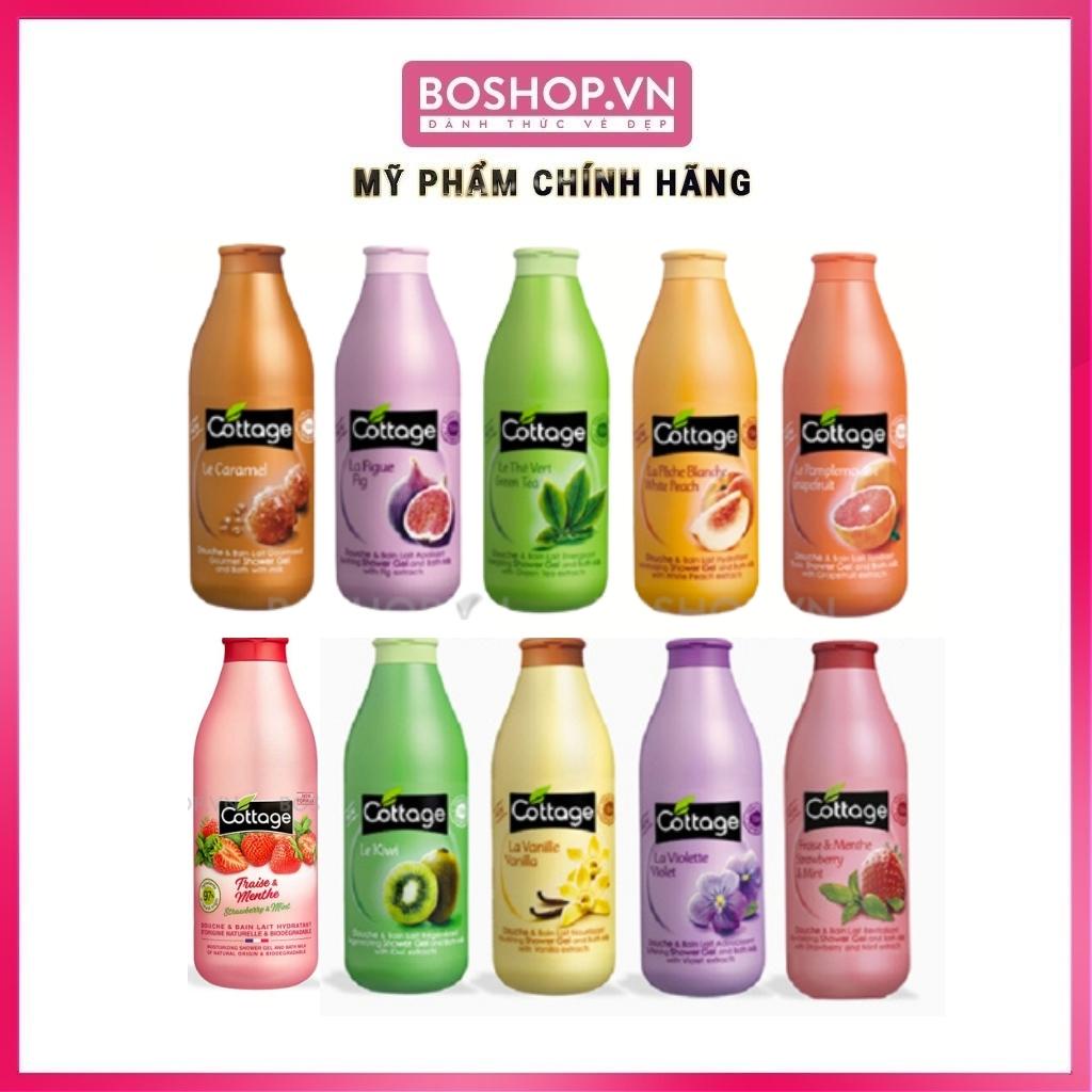 Sữa Tắm Cottage Pháp Dưỡng Ẩm Trắng Da 750ml