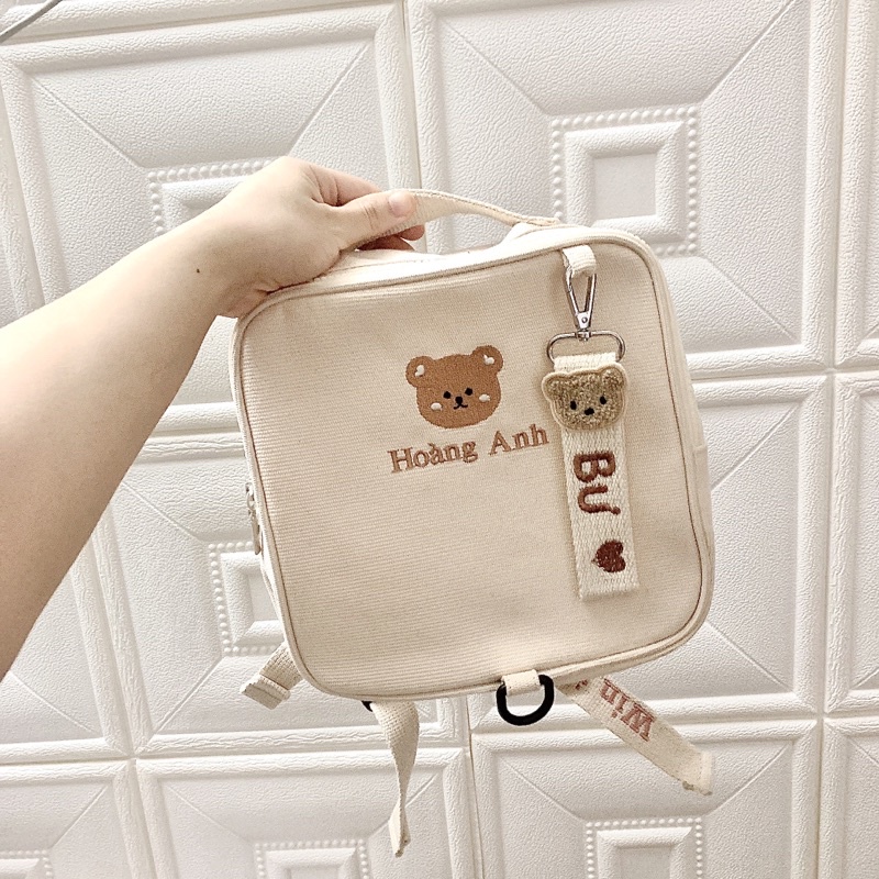 Nametag gấu thêu tên theo yêu cầu 🐻