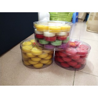 Hộp tròn nến bơ khay mica trong 40 viên cao cấp thân thiện môi trường, đẹp.