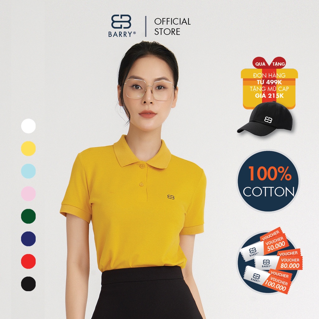 Áo Polo Nữ Basic Vải Cotton Cá Sấu Gai Cao Cấp BARRY - PG3