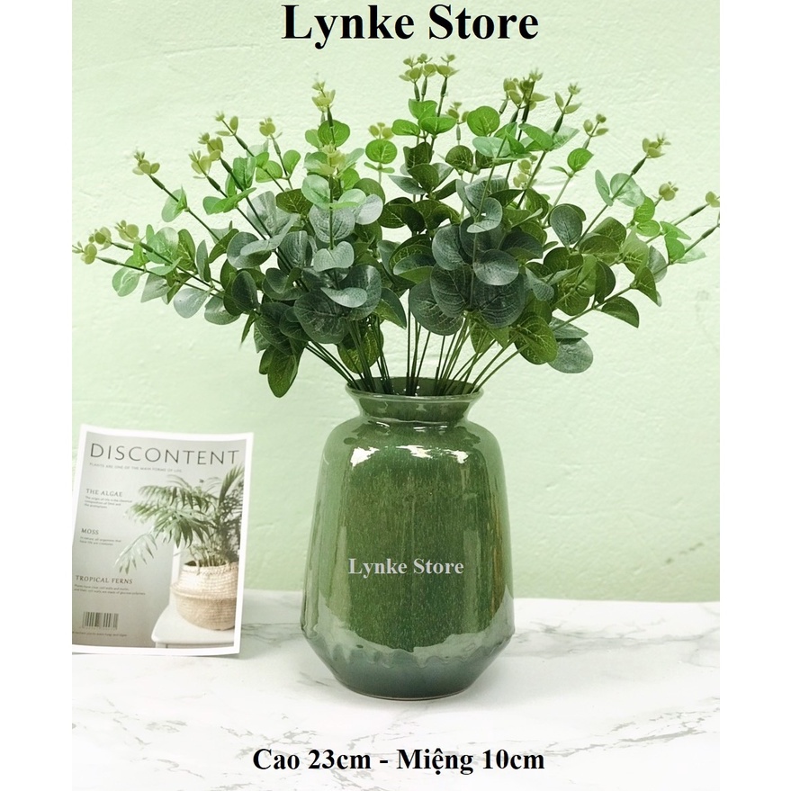 Bình Hoa Lọ Hoa Dáng Chuông Xinh Xắn Men Kính Gốm Sứ Bát Tràng