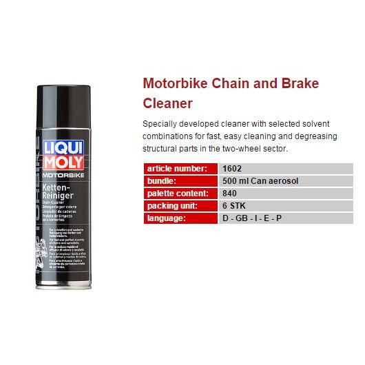 Chai xịt vệ sinh sên Liqui Moly Motorbike Chain-Cleaner 1602 500ml