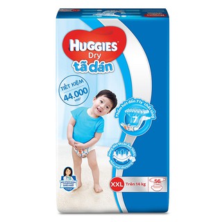 Tả Dán Huggies M76-L68-XL62-XXL56 ( Mẫu mới kén tằm mềm mại )