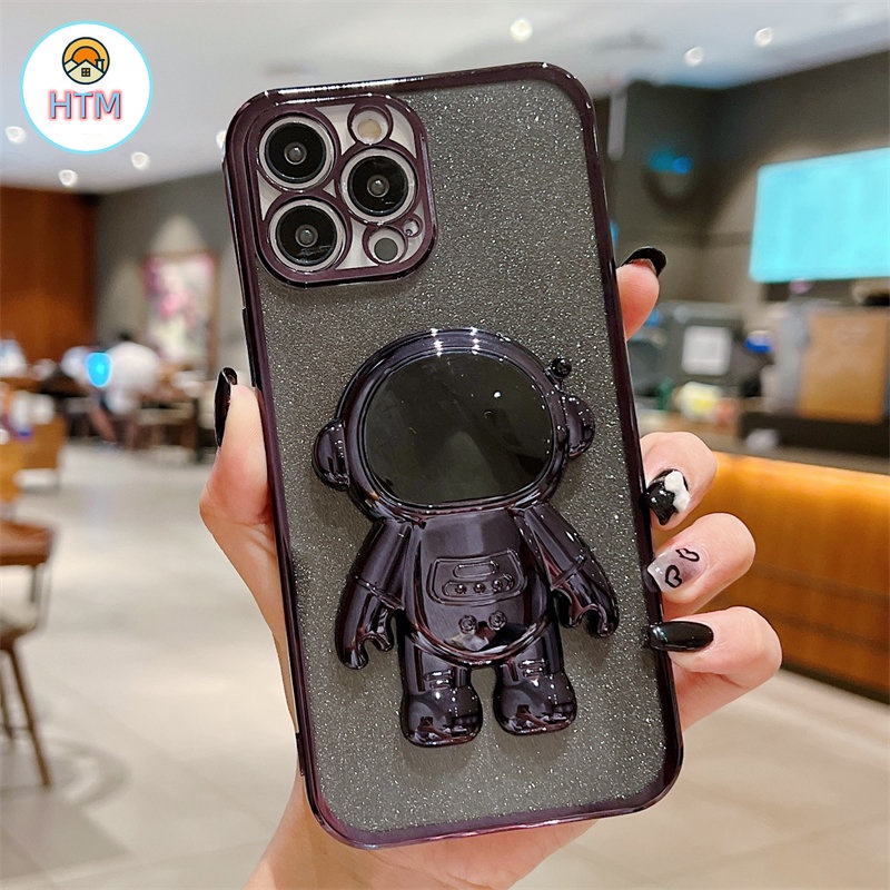 Ốp Điện Thoại TPU Mềm Mạ Điện Họa Tiết Hoạt Hình Có Nắp Bảo Vệ Camera Cho IPHONE 13 12 11 PRO MAX XS MAX X 7 + 8 PLUS