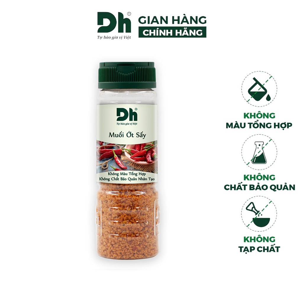 Muối ớt sấy DH Foods gia vị chấm hoa quả chế biến thực phẩm loại 1 thơm ngon 110gr