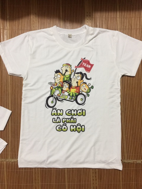 \Áo Thun Nhóm, Team, Công Ty Đi Biển ĂN CHƠI LÀ PHẢI CÓ HỘI CHỮ XANH Chất Đẹp