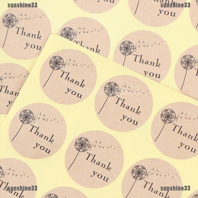 Set 120 sticker Niêm Phong Bao Bì In Chữ thank you