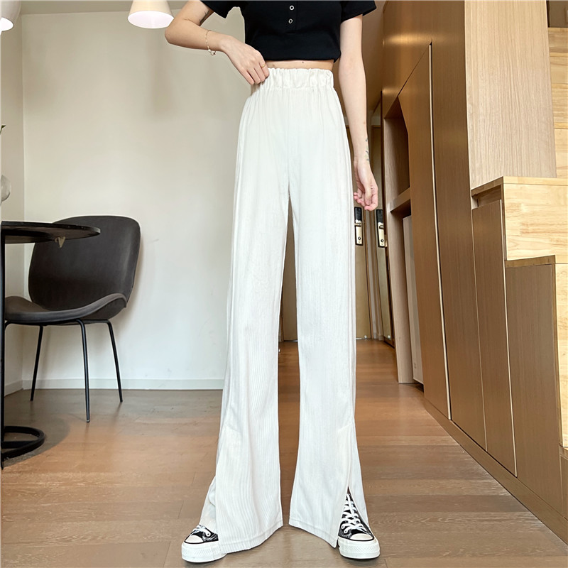 Women Pants High Waist Casual Fashion High Quality Split Design Loose