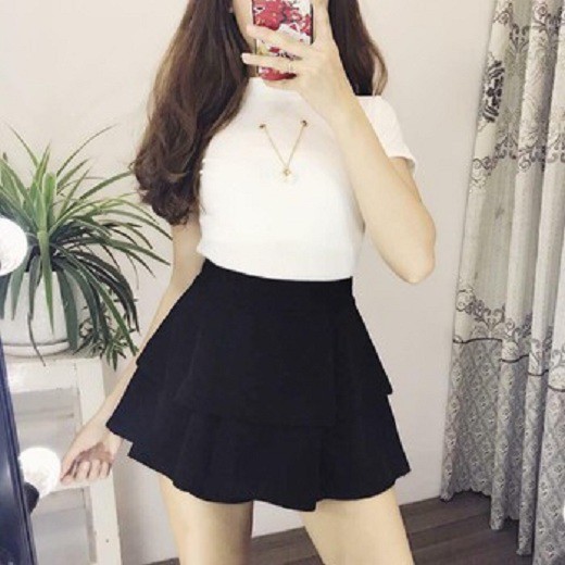 Chân váy xoè 2 tầng trẻ trung, duyên dáng | BigBuy360 - bigbuy360.vn