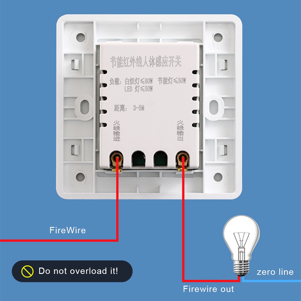 Công tắc cảm biến hồng ngoại pcbfun 86 loại 220V chuyên nghiệp
