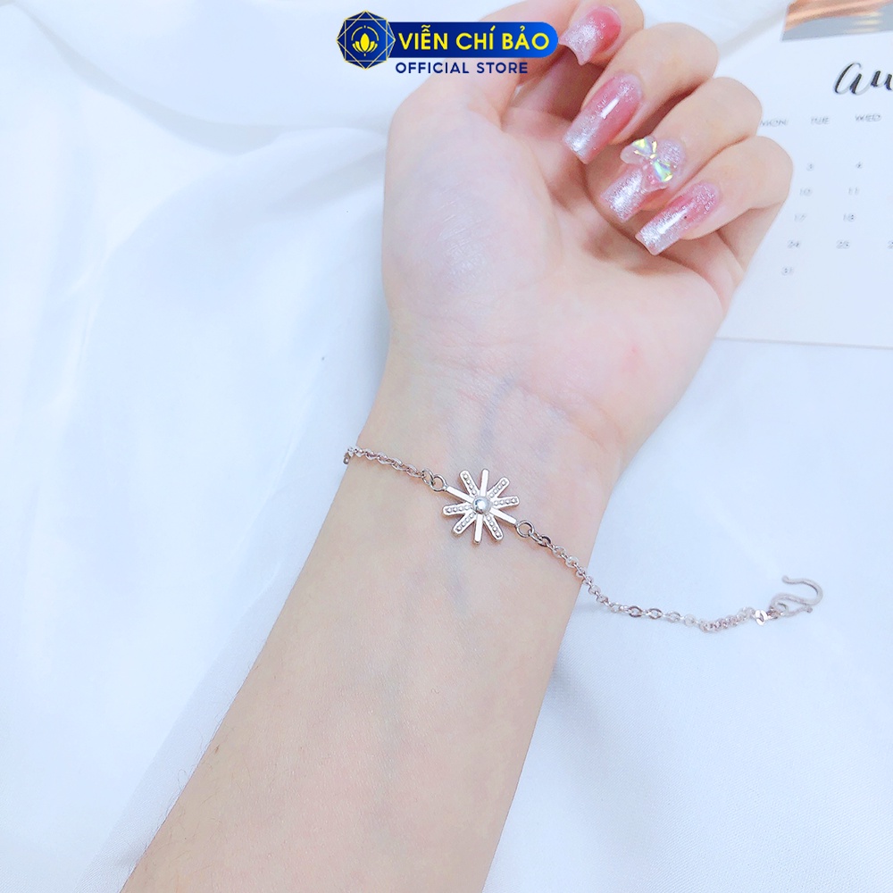 Lắc tay bạc nữ Hậu Duệ Mặt Trời chất liệu bạc S925 thời trang phụ kiện trang sức nữ thương hiệu Viễn Chí Bảo L400220