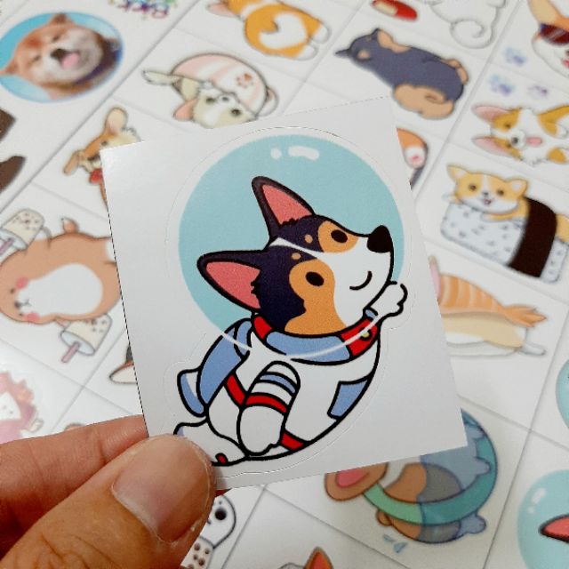 Sticker Chú Chó Corgi Siêu Dễ Thương - Sticker Chú Chó Shiba Siêu Cute