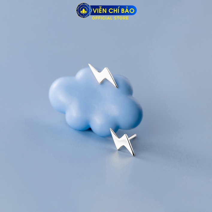 Bông tai bạc nữ Tia sét Flash cá tính chất liệu bạc 925 thời trang phụ kiện trang sức nữ Viễn Chí Bảo B400582