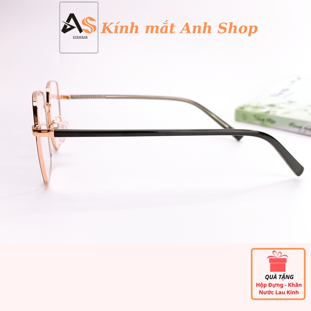 Gọng kính vuông to chất liệu kim loại kiểu dáng thời trang 548