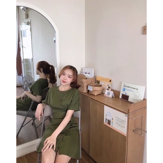 Đầm đắp chéo nút dừa