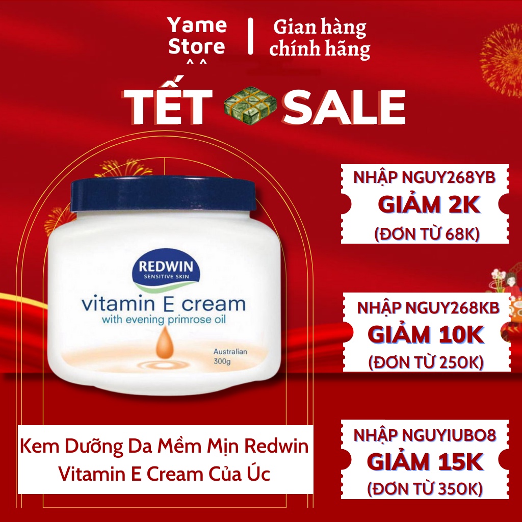 Kem Dưỡng Da Mềm Mịn Redwin Vitamin E Cream Của Úc