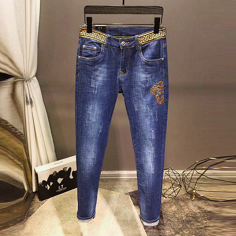 Quần Jean Nam VERSACE sang trọng chất liệu vải Bò Cotton cao cấp ôm body co giãn mặc thoải hợp thời trang - Mẫu HOT
