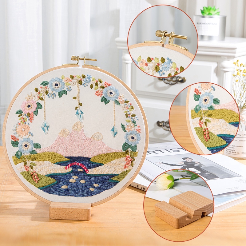 Embroidery diy material package handmade self-embroidered cloth art decorative painting adult beginner European style living room creative embroidery small painting