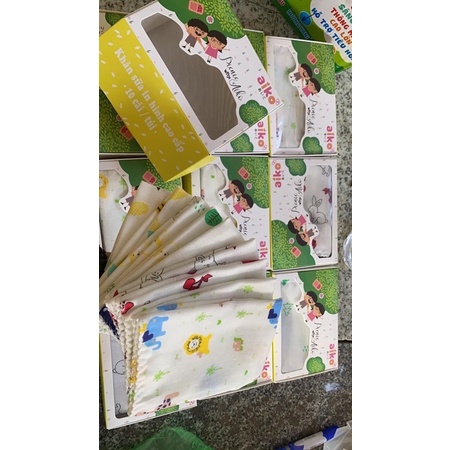 Khăn sữa, khăn xô AIKO in hình cho bé