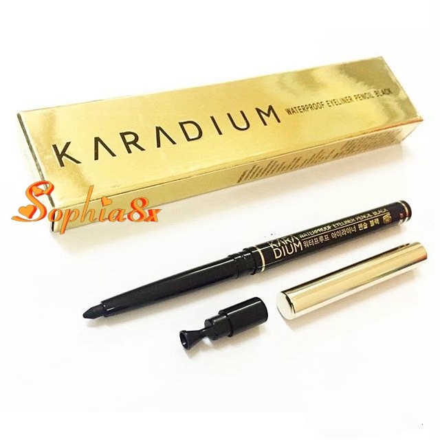 Chì Kẻ Mắt Sáp Không Trôi Karadium Waterproof Eyeliner Pencil Black