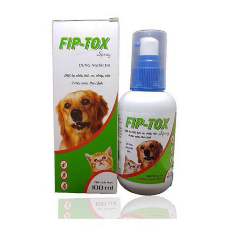 Xịt diệt ve rận chó mèo Fiptox 100ml