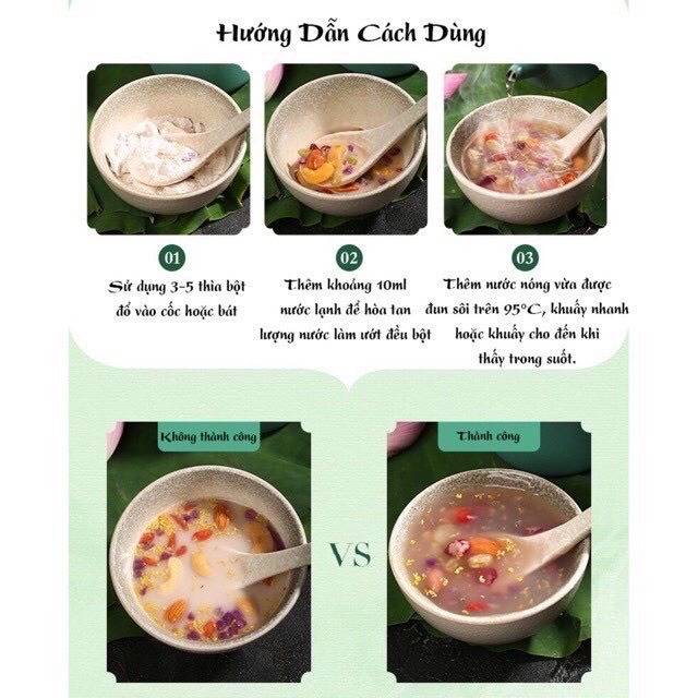 Bột củ sen hạt dinh dưỡng, bột sen mix hạt dưỡng nhan ăn kiêng hũ 500g HappyHome